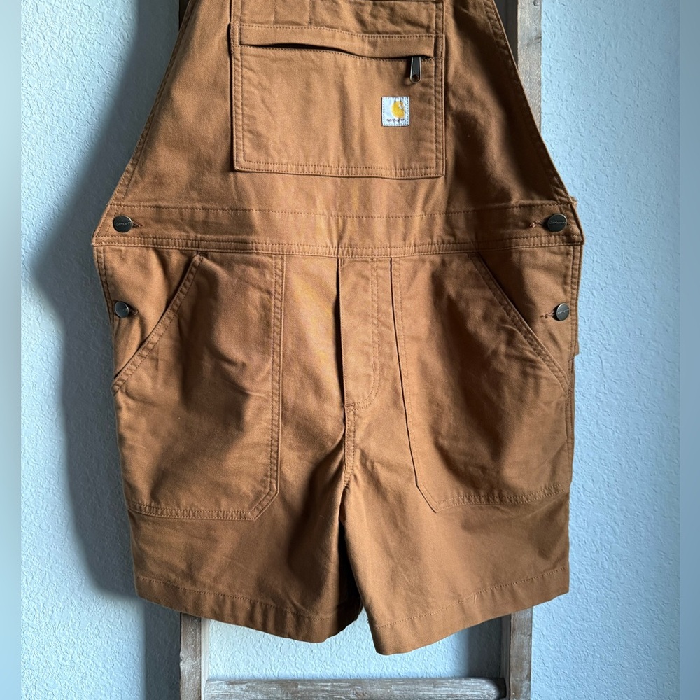 Carhartt Women's Rugged Flex Relaxed Fit Canvas Shortalls NWT Sz: Med - Picture 6 of 14